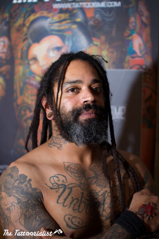 Man dreadlocks tattoos chest poster - free portrait wallpaper