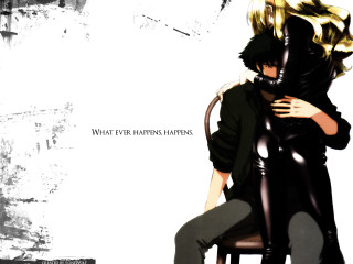 Couple sitting on chair caption - ufotable free wallpaper
