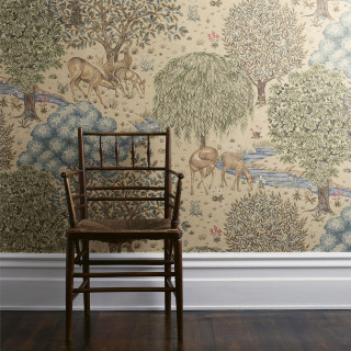 Chair deer wallpaper interior decor - a storybook illustration free wallpaper