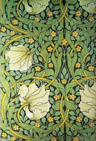 Flowers leaves green background yellow 4 - a painting of flowers free wallpaper
