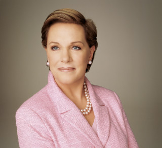 Woman pink suit pearls necklace - free portrait wallpaper