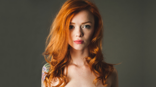Woman red hair tattoo shoulder - evan charlton free wallpaper