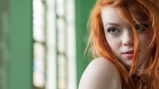Woman red hair blue eyes 20 - evaline ness free wallpaper