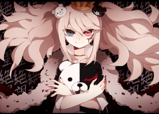 Woman long hair teddy bear - long hair holding free wallpaper