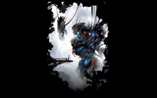 Robot armor mecha glowing eyes - mecha free wallpaper