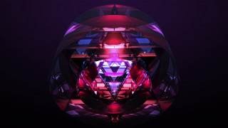 Colorful abstract artwork dark background - geometric free wallpaper