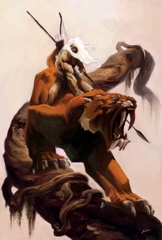 Man riding tiger rock sword - a rock free wallpaper
