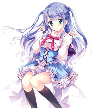Girl blue hair blue eyes 3 - hint of yayoi kasuma free wallpaper