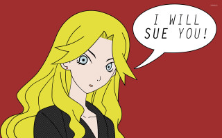 Cartoon woman speech bubble sue - flat free wallpaper