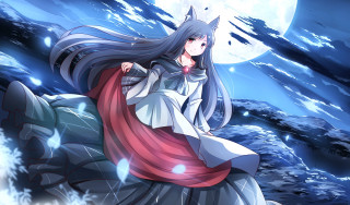 Woman white dress rock full - a red cape free wallpaper