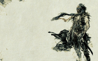 Man costume snow arms outstretched - the snow free wallpaper