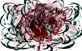 Woman heart flower drawing artwork - lineart free wallpaper
