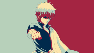 Man whitehair blackshirt sitting table - vector art free wallpaper