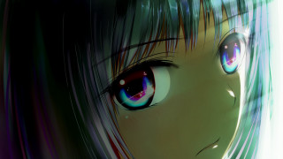 Aya goda anime girl blue - green hair free wallpaper
