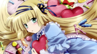 Girl bed heart pillow candy - pillow free wallpaper