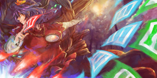 Woman red dress sword green 2 - a sword free wallpaper for desktop