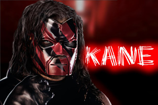 Kanee red mask red background - fan art free wallpaper