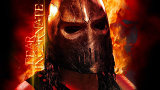 Man mask flames sword background - brian thomas free wallpaper