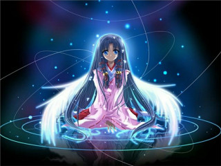 Anime character blue background blue - a blue light free wallpaper