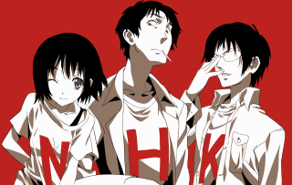 Group people red background hnk - a group of people free wallpaper