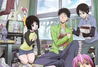 People bed book cat group - a book in free wallpaper