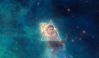 Man triangle space stars blue - bedwyr williams free wallpaper
