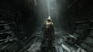 Futuristic man tunnel light fish - a fish free wallpaper