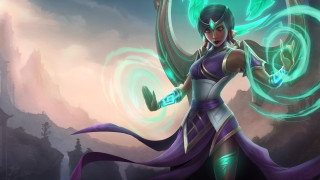 Purple woman green wand epylon - a purple outfit holding free wallpaper