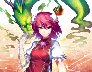 Woman snake head shoulder green - a green dragon free wallpaper