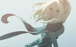 Woman long white hair scarf - inspired free wallpaper