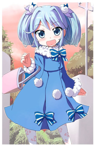 Cartoon girl blue hair blue 2 - bourgeoi free wallpaper