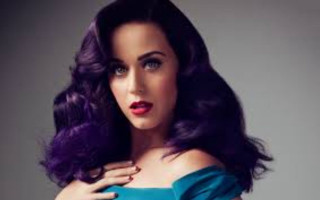 Purple hair blue dress fauvism - long dark hair free wallpaper