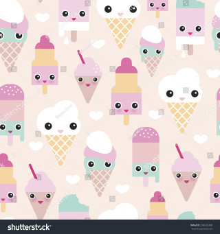 Ice cream cones eyes noses - incoherent free wallpaper