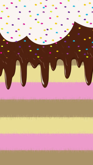Cake chocolate frosting sprinkles striped - striped free wallpaper