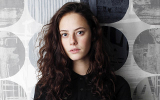 Woman long hair wall circles - christen dalsgaard free wallpaper