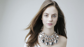 Woman necklace white shirt silver - carol bove free wallpaper