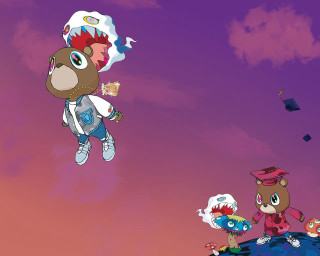 Cartoon bear flying kite girl - dr. atl free wallpaper