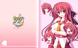 Anime girls long hair pink 6 - a white border free wallpaper