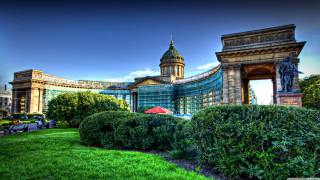 Building dome statue park lawn - neoclassicism free wallpaper for desktop
