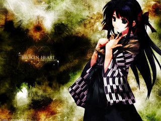 Woman long hair black eyes - a knife free wallpaper