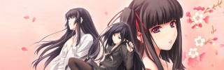 Anime girls long black hair 4 - white shirt free wallpaper