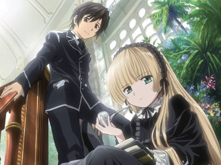 Anime couple chair room plants - neoromanticism free wallpaper