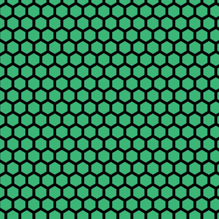 Green hexagonal pattern black background - a mosaic free wallpaper