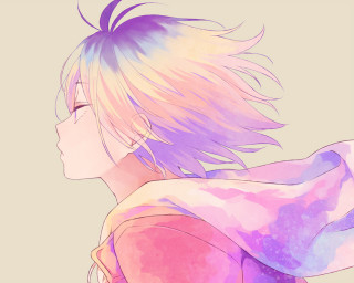 Pink purple hair pink shirt - pink background free wallpaper