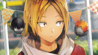 Anime blonde hair red jacket - fine art free wallpaper