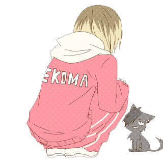 Person sitting cat drawing pink - a storybook illustration free wallpaper