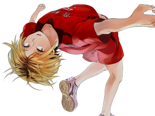 Cartoon girl falling knees hair - lineart free wallpaper
