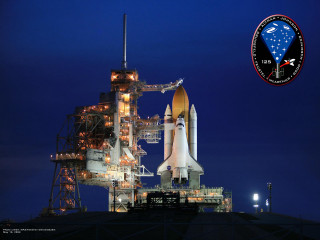 Space shuttle night display nasa - free space wallpaper