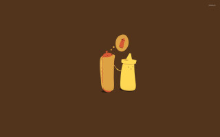 Couple bottles brown background surrealism - pop surrealism free wallpaper