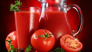 Tomato juice pitcher slice parsley - conceptual art free wallpaper for desktop